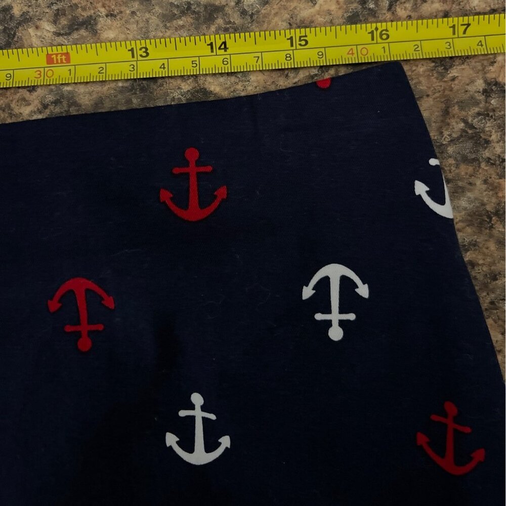 Talbots Women Skirt Size 10 Anchor Print Scallop Hem Nautical Preppy Coastal - Picture 9 of 10